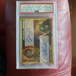 2018 Solo Star Wars Chewbacca, Weazel Duel Autograph Auto DA-SD PSA/DNA Gold /5 - Picture 1 of 5