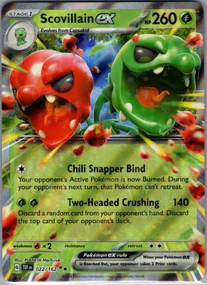 Scovillain ex 022/162 - Pokemon TCG SV05: Temporal Forces - Double Rare (NM) - Image 1 of 2