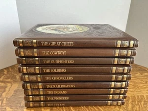 Time Life Books The Old West Lot Of 9 Vintage 1970s Faux Leather Bound - Picture 1 of 13