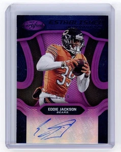 2019 Panini Certified Established Eddie Jackson Autograph Auto Purple SP /10 - Picture 1 of 3