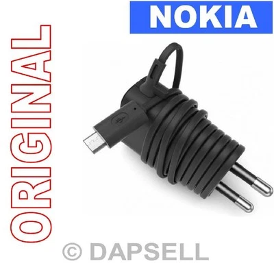 Nokia Caricabatterie Originale  Ac-18 Microusb Black Per 225 4g Dual Sim 230 301 - Immagine 1 di 3