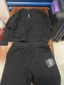 Armani Exchange 2 teiliges Jogginganzug Set A/X Damen Gr. L schwarz - Bild 1 von 8