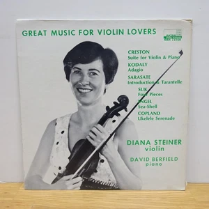ORS 74160 VARIOUS Great Music For Violin DIANA STEINER ORION STEREO LP EX - Foto 1 di 5