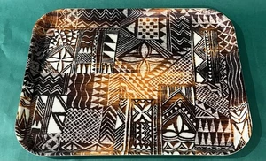 Rare Vintage MCM Mid Century Fiberglass 14” Serving Tray Boho Tiki HTF - Picture 1 of 10