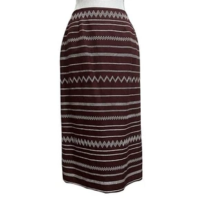 Kasper Dress Skirt 8P Neutral Tribal Geometric Striped Aztec Southwest Zig Zag 8 - Picture 1 of 10