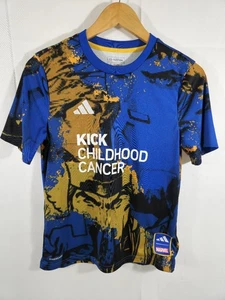 Kids L Adidas X Marvel Kick Childhood Cancer Pre-Match Soccer Jersey MLS - Picture 1 of 3