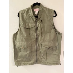 Filson Olive Green Utility Vest Mens Hunting Fishing Outdoorsman Style #556 - Picture 1 of 7