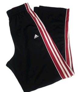 Adidas unisex youth size XL black sports pants machine washable striped - Picture 1 of 10