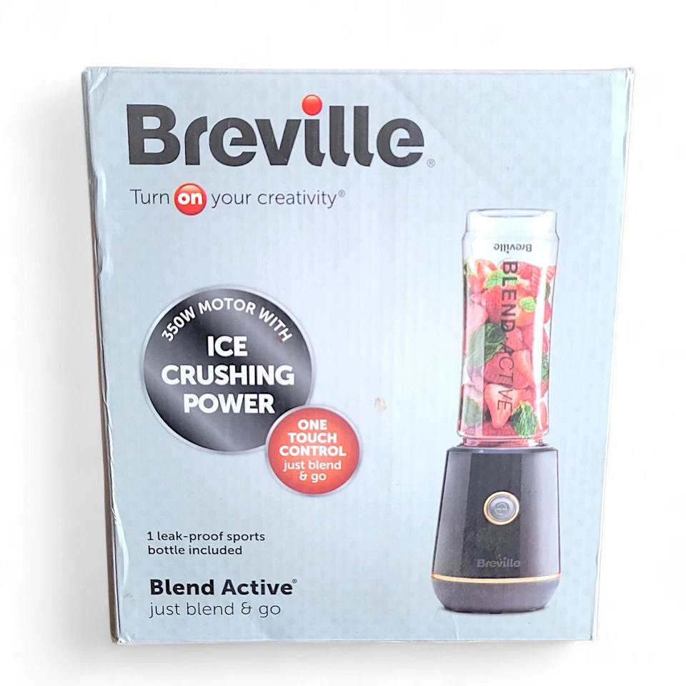 Breville Blend Active Blender Smoothie Maker With Sports Bottle Black And Gold - Image 1 of 4