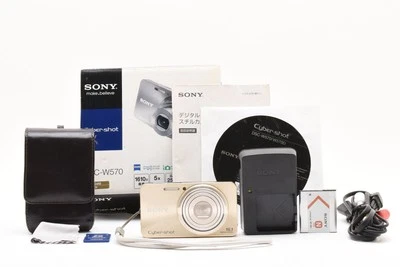 Sony Cyber-shot DSC-W570 Dourado 5X com Carregador Cartão SD Idioma Japonês 2511762 - Imagem 1 de 4