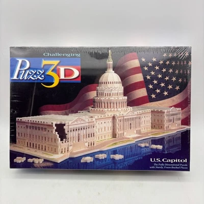 Puzz 3D US Capitol 718 Pieces SEALED Wrebbit 1994 USA Government Senate House - Image 1 of 4