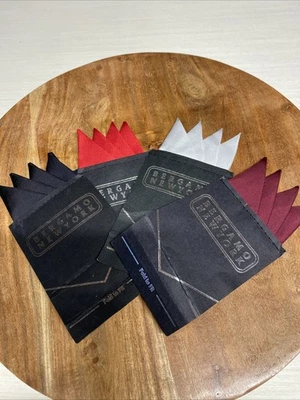 4 POCKET SQUARES VINTAGE 4 pontos - Personalizado dobrado e costurado apenas terno de seda - Imagem 1 de 4