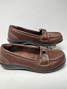 Equick Leder Halbschuhe braun Quaste bequeme Slipper Damenschuhe Größe 39,5/8,5 W US - Bild 1 von 7