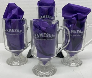 Set di 4 bicchieri da caffè irlandese Jameson Premium Irish Whiskey 8 oz incisi servizio da bar - Foto 1 di 21