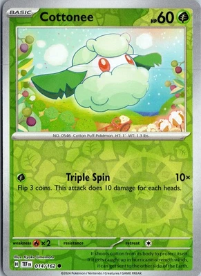 Cottonee - SV05: Temporal Forces #014/162 Reverse Holo Common - Image 1 of 2