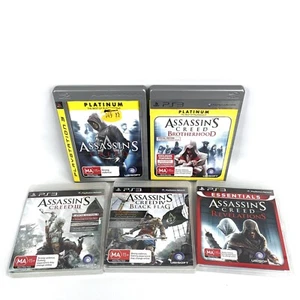 Assassin’s Creed PS3 Game Lot x5 Brotherhood Black Flag Revelations PAL - Picture 1 of 3