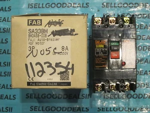 Fuji Electric SA33BM Circuit Breaker 3P 8A BM3ASB-008 New - Picture 1 of 2