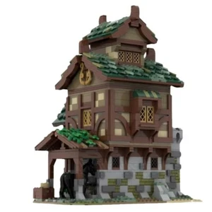 1528 pcs MOC Medieval castle Bakery Shaped Building Block Set Kid Toy diy - Picture 1 of 9