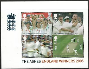 GB MS2573 2005 Cricket Stamps The Ashes England Winners Mini Sheet Stamps - Picture 1 of 1