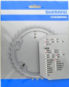 Shimano 105 FC-5800 Chainring 36T for 52-36T, Silver, 11 Spd, FC-6800 Usable - Picture 1 of 1