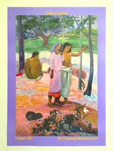 PÓSTER IMPRESIONISTA PAUL GAUGUIN RARO 1989 LITOGRAFÍA IMPRESO POST ""L'APPEL"" 1902 - Imagen 1 de 12