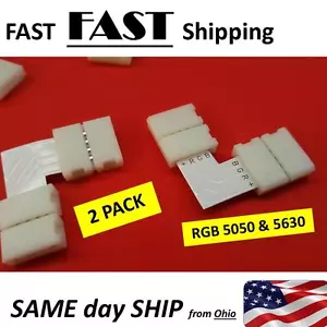 RGB "L" corner 90 degree connector for 5050 & 5630 SMD LED strips - Picture 1 of 3
