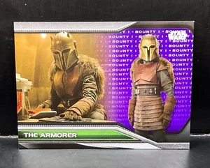 Star Wars Topps 2021 Bounty Hunters púrpura #06/99 The Armorer B1-86 Mandalorian - Imagen 1 de 2