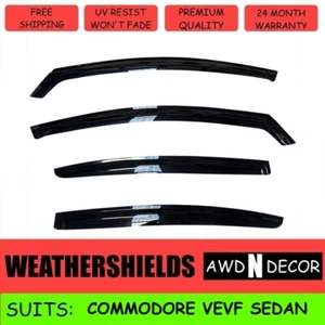 Premium Weathershields Weather shields for Holden Commodore VE VF Sedan Tinted - Picture 1 of 6