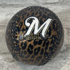 Milwaukee Brewers Copper Cheetah Print Gloss Rawlings 2011 Souvenir Baseball - Picture 1 of 7