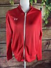 Under Armour Women’s Cold Gear Red Full Zip Track Jacket Size Large