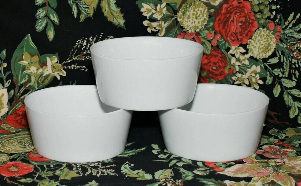 Juego de 3 cuencos redondos blancos para todo uso Sri Lanka difícil de encontrar caja y barril Foto 1 de 3