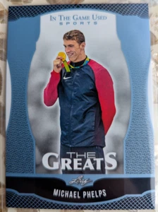 Michael Phelps The Greats Leaf In The Game Usado Deportes TG Plata Azul - Imagen 1 de 1