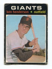 1971 71 O-Pee-Chee OPC 155 Ken Henderson Vintage San Francisco Giants baseball