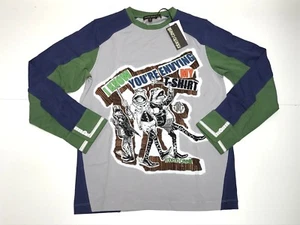 Roberto Cavalli NEW Boys Kids LONG SLEEVE FROG LOGO TOP Sz: 10 RTL: $160 Q691 - Picture 1 of 2