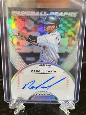 2019 Prizm Gameball Graphs Raimel Tapia Refractor Rockies GB-RT  - Image 1 of 2