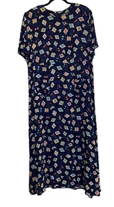 Vestido Floral Vintage Años 90 Sag Harbor Talla 16 W Hombro Almohadillas COTTAGECORE - Imagen 1 de 6