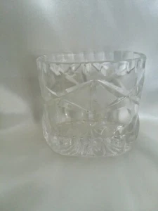 Vintage Cut Glass Oval Salt Cellar 3 Inches By 3 Inches Preowned toothpick - Picture 1 of 3