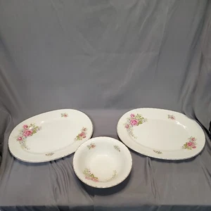 Ridgway Regal Rose Oval Serving Plate White Mist 828344 Crown Special Warranted - Picture 1 of 14