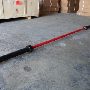 Red Cerakote Or  Green 20kg 7ft Long 1500lb Olympic Barbell w/ Black Sleeves - Picture 1 of 11