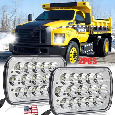 Par de faros LED con punto 5x7" 7x6 para Ford F650 F750 F-250 F-350 L9000 Foto 1 de 4