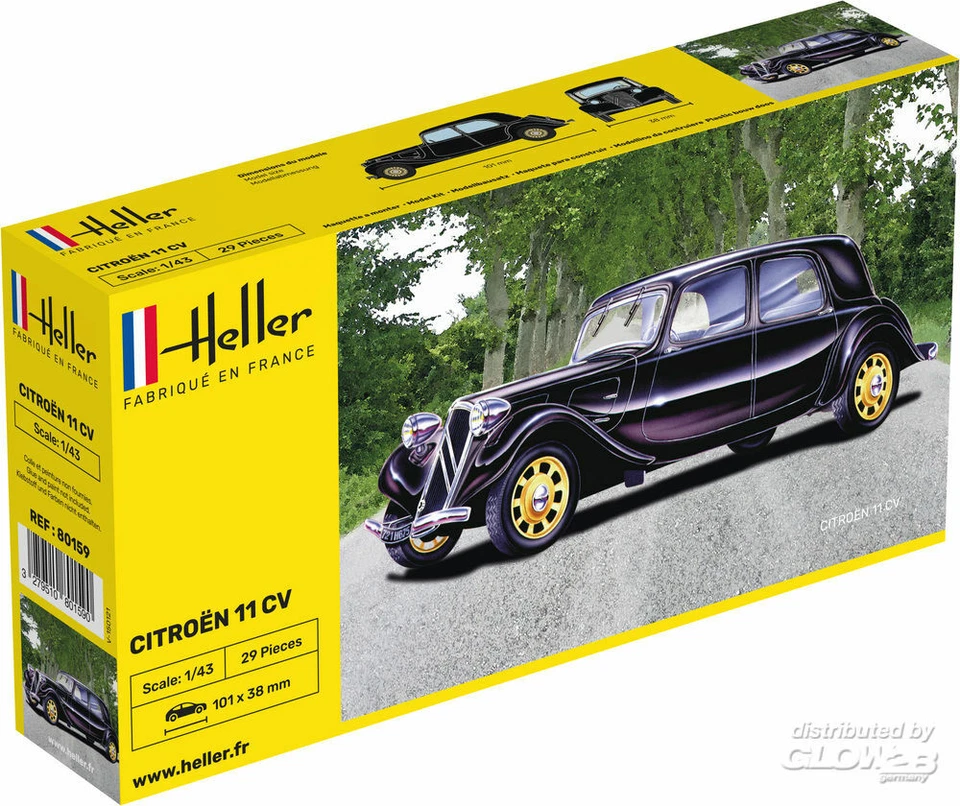 Heller: Citroen 11 CV in 1:43 [1000801590] - Immagine 1 di 1