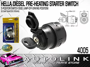 Hella 4005 Diesel Glow Plug Pre Heat Starter Switch 5 Position 26.5mm Dia - Picture 1 of 5