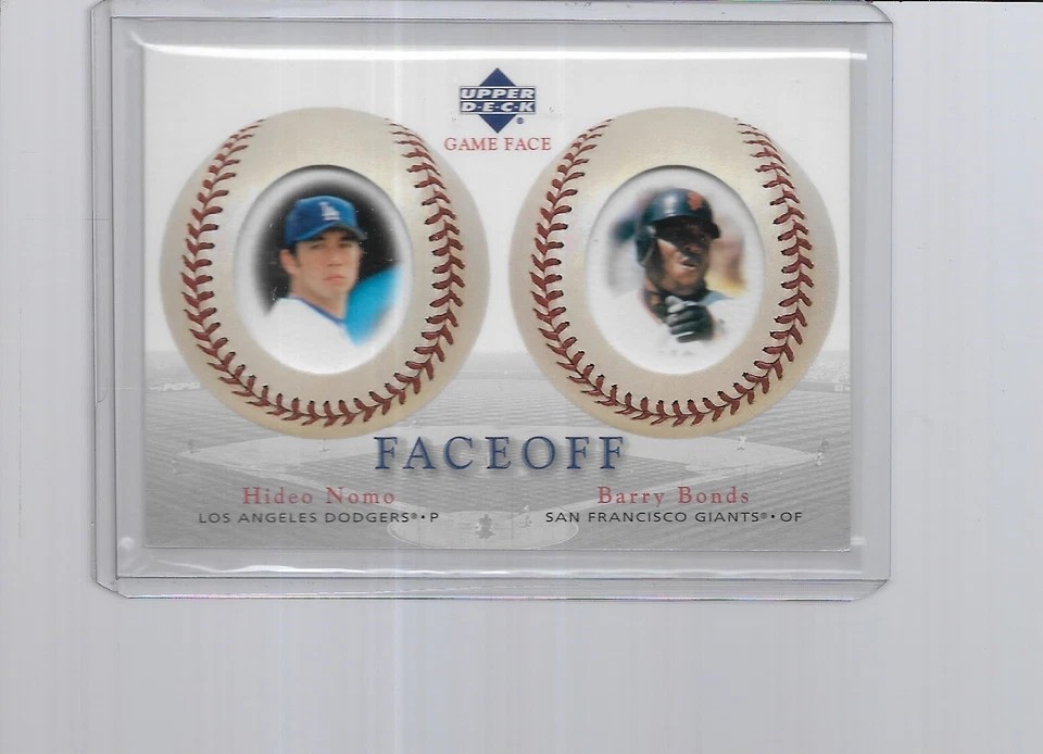 2003 UPPER DECK GAME FACE FACEOFF BARRY BONDS / HIDEO NOMO #183 - Image 1 of 1