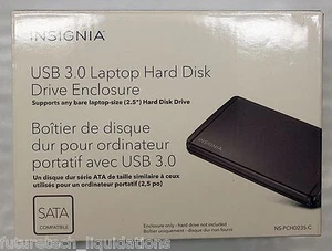 INSIGNIA USB 3.0 LAPTOP SATA EXTERNAL HARD DRIVE ENCLOSURE - NS-PCHD235-C - Bild 1 von 3
