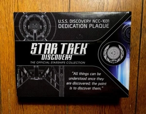 Eaglemoss Collections Star Trek Discovery USS Discovery NCC-1031 Plaque  - Picture 1 of 2