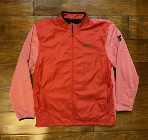 Nike Golf Shield Windproof Full Zip Jacket Mens Size Large Red 726401-657 Logo - Picture 1 of 9
