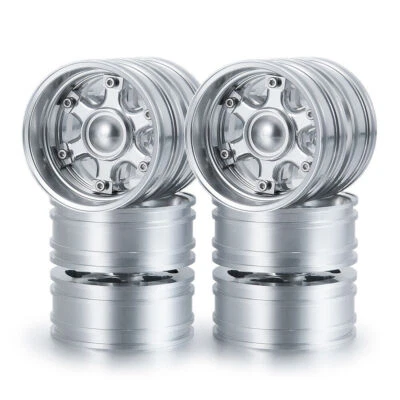 4PCS Metall Rückseite Felgen Teile für 1/14 Tamiya Tractor Truck RC Car - Bild 1 von 4