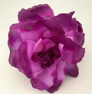 ROSE BLACK PLASTIC HAIR CLAW COLOR TAFFETA PETALS SELECT COLOR FREE USA SHIPPING - Imagem 1 de 4