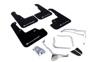 Rally Armor UR Black w/ White Logo Mud Flaps Set of 4 for Subaru WRX & STI 15-21 - Picture 1 of 2