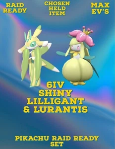 Pokemon Scarlatto e Viola Lucido 6IV PIKACHU RAID LILLIGANTE & LURANTIS PRONTO - Foto 1 di 1